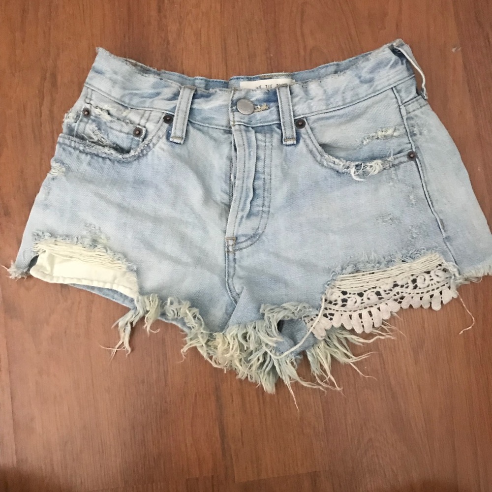 Free People Distressed Shorts
